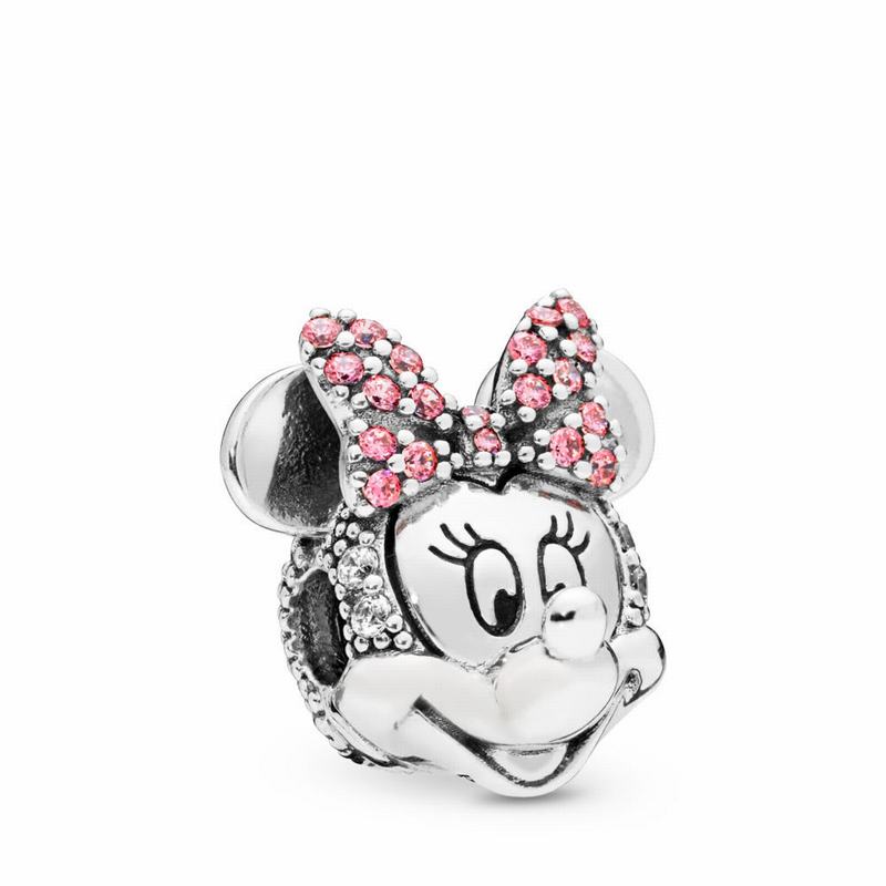 Talismane Pandora Disney Shimmering Minnie Portrait Clip Argint/Roz (c0zsjrei)